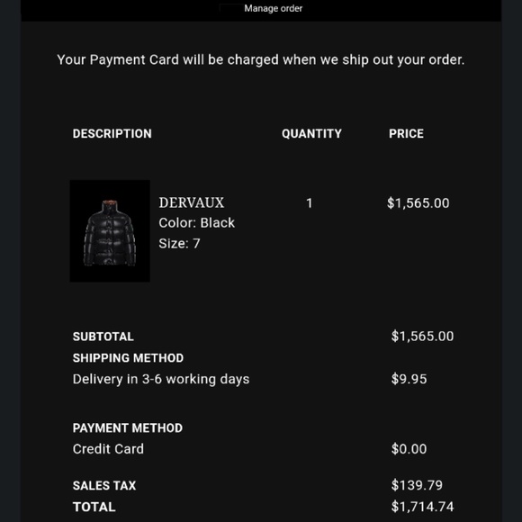 Dervaux Moncler Down Puffer Jacket - Picture 9 of 9